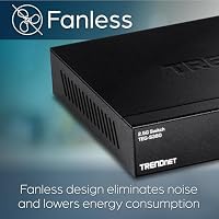 TRENDnet, TEG-S380, 8-Port 2,5 Gb Multi-Gigabit Unmanaged Gaming Switch, 8 x 2,5 GBASE-T Ports, 25 Gbit/s Switching-Kapazität, Ethernet-Splitter, Lüfterlos, Schwarz – Ansicht 8