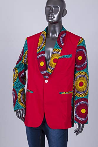 ELISCO Jaqueta masculina slim fit chique blazers terno masculino africano casamento banquete terno j