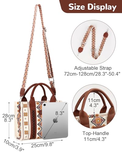 Bolso bandolera boho con cierre para mujer miniatura 4