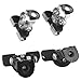 SamWinGear 2PCS Light Bar Mounting Brackets Hood Mount Light Brackets with Hex Wrenches, Adjustable Pillar Stainless Steel Grill Led Work Ditch Light Brackets for Off Road Truck Car Truck SUV(Black)