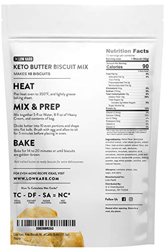 Low Karb - Keto Biscuits Mix - Low Carb Food - Easy to Bake - Perfect for Breakfast - Only 2g Net Carbs (Butter) (11.3 oz) (3 Count) - Thumbnail 3