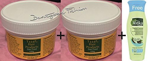 T444Z Hair Food 150g x 2 + Free Vatika Tropical Coconut Volumizing Shampoo 200ml by T444Z