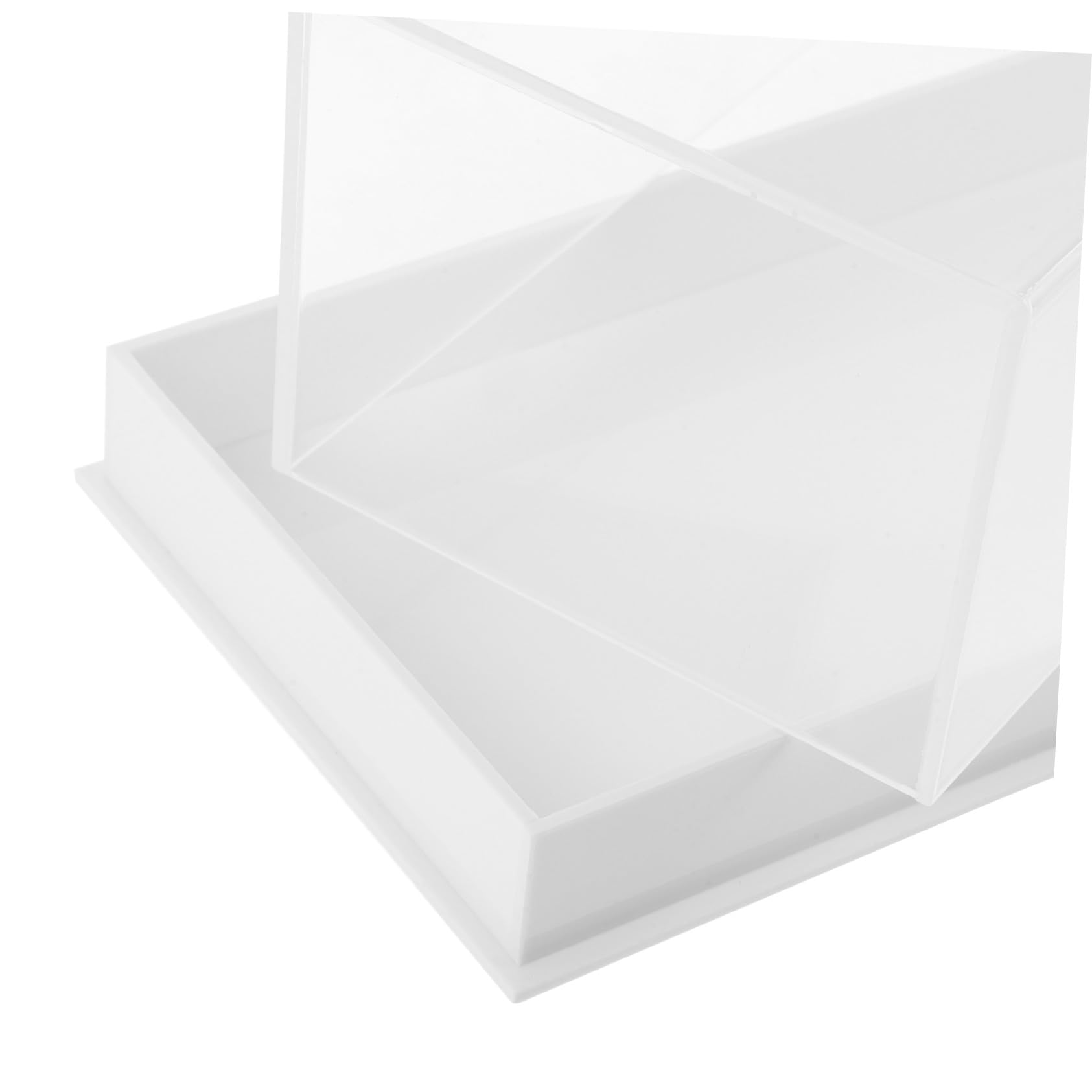 Garneck Caja de Presentación Rectangular con Bandeja para Pasteles Vitrina de Acrílico con Tapa para Cafeterías Fiestas y Uso Doméstico
