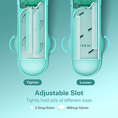 Image of DEPAD Pill Cutter Splitter for Small and Tiny Pills, Pill Splitter for Cutting Multiple Pills with Adjustable Bars & Hidden Blade, Safely Cuts Small or Large Tablets for Seniors & Pets