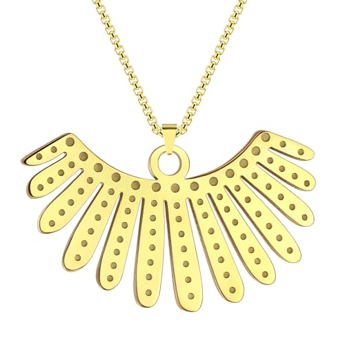 Collier Ruth Bader Ginsburg pour femme avec pendentif géométrique