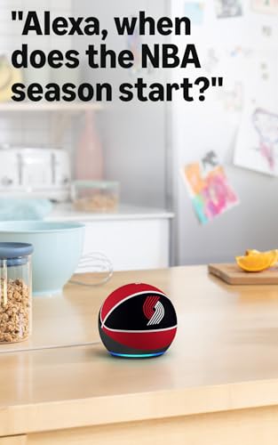 Image of Amazon Echo Dot (newest model) | Officially Licensed NBA Limited-Edition | Portland Trail Blazers