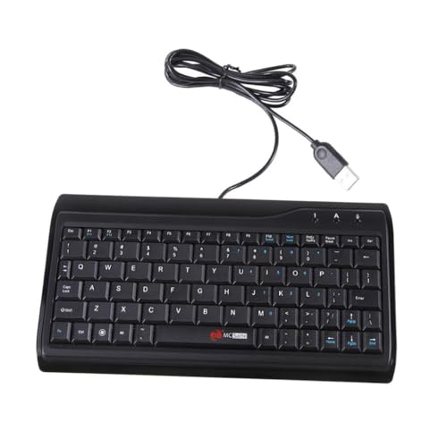 Teclado mudo con cable mini y alfombrilla duradera de plastico ABS comoda para oficina