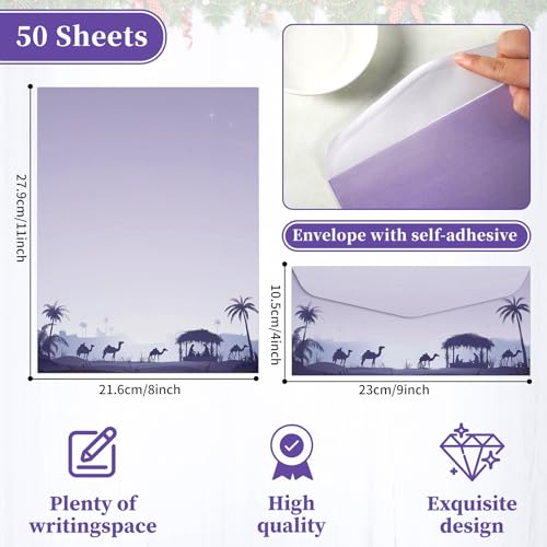 Papier d'impression par ordinateur Noël et enveloppes de papeterie
