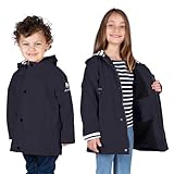 Caractéristiques : ciré enfant imperméable à capuche, mixte, coupe droite. Ce vêtement de pluie marin doublé polaire convient aussi bien pour les garçons que pour les filles, les petits et les ados. Il possède une poche intérieure fermée par un velcro ainsi que deux poches extérieures. 2 oeillets de ventilations sous les bras pour un confort optimal. Très bonnes finitions avec les rayures bien alignées au niveau des coutures dans la capuche et les manches.