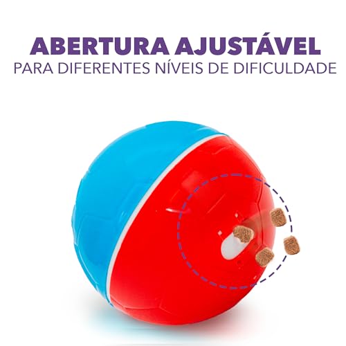 AMICUS - Bolinha de Petiscos para Cães Crazy Ball - Bola com Compartimento para Petiscos de Cachorro