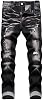 Jeans entallados de hombre con rotos y cintura flexible 2