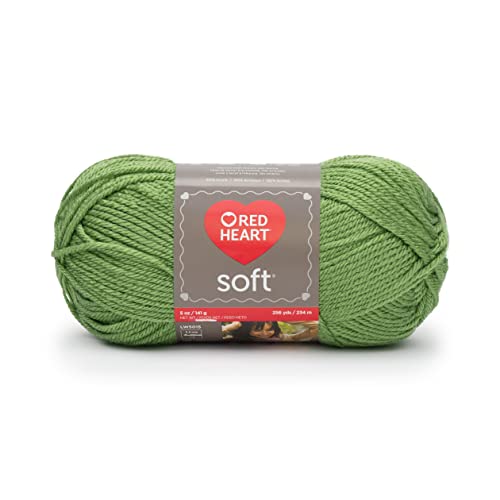 Image of Red Heart Soft Guacamole Yarn - 3 Pack of 141g /5oz - Acrylic - 4 Medium (Worsted) - 256 Yards - Knitting /Crochet