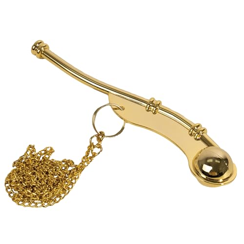 Silbato Náutico Rothco con Cadena Larga Dorado miniatura 2