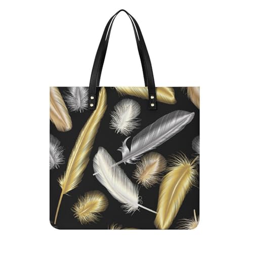 Sac de voyage Plume Dorée grand format 39x39cm avec anses épaule confortables
