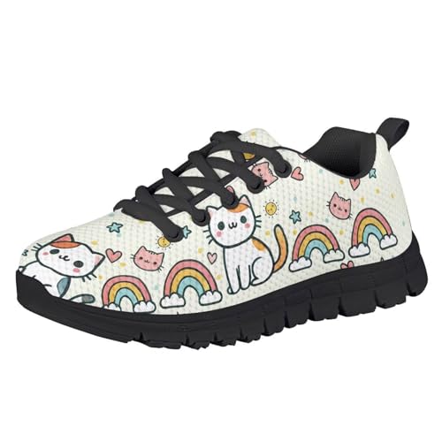 Doojoayie Cute Shoes for Girls Non-Slip Running Sneakers for Daily Causal