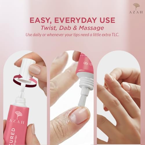 Image of Azah Mani-cured Cuticle Oil For Nails | Strengthens Nails & Nourishes Dry Cuticles | Goodness of Vitamin E, Jojoba, Avocado, Grapefruit | Lightweight & Non-Greasy Formula | 12 ml