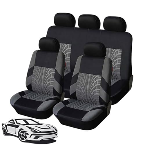 WFYBMB Car Seat Cover for Nissan Note 2013-2017, Interior Protector Accessories Tailored Sets Full Surround Seat Covers Comfortable and Breathable Waterproof,B-Grey