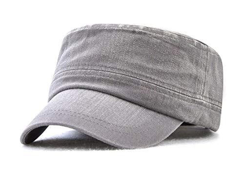 FOOKREN Hombre Béisbol Gorra Militares Senderismo Running Ajustable Sol Sombreros (Gris)