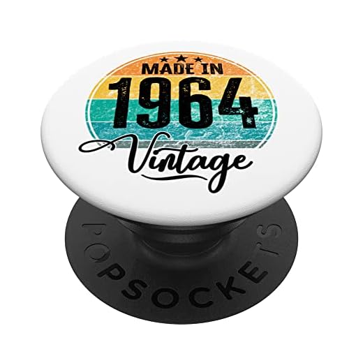 Birthday Vintage Año de nacimiento 1964 Cumpleaños bday PopSockets PopGrip Intercambiable