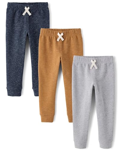 The Children's Place Baby Boys' Active Fleece Jogger Pants 2 Pack
