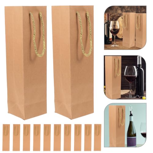 Paquet Présents pour Bouteilles de Vin en Papier Kraft, 12 Pièces – vue 6