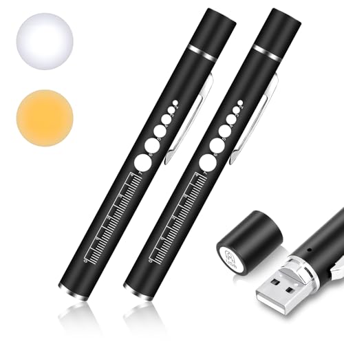 Flintronic Diagnostic Medical Penlight, Rechargeable LED Pen Torch With Pupil Gauge And Clip, First Aid Pupil Gauge Doctors Nurses Medical Pen Light Medical Equipment (Blcak, Digital Display - View #7