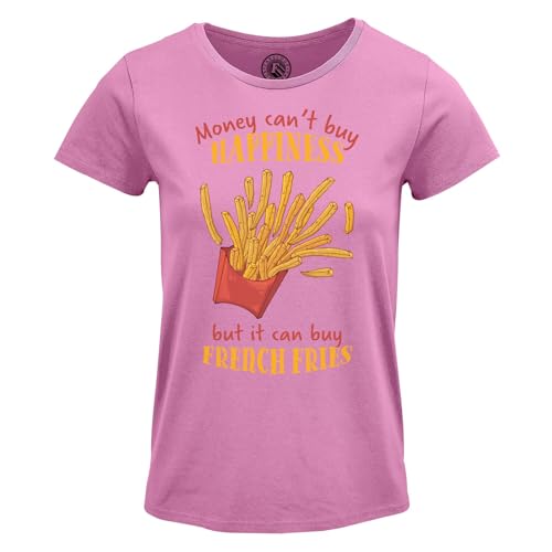 T-shirt French Fries col rond femme aux finitions soignées style streetwear