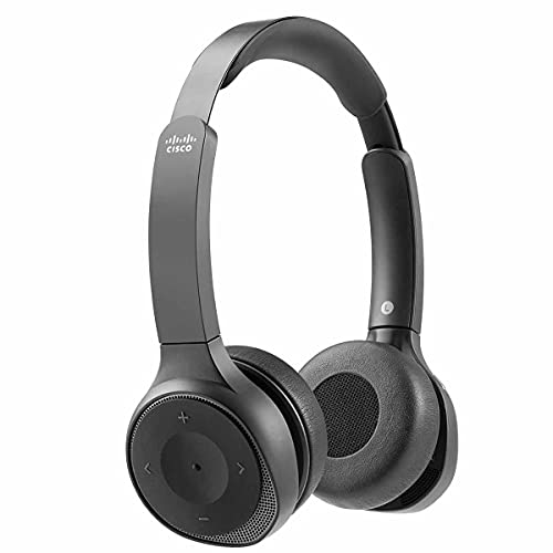 Cisco Casque 730, Casque Bluetooth sans Fil avec Deux écouteurs, étui, Adaptateur Bluetooth HD USB-A, câbles USB-A et 3,5 mm, Finition Noir Carbone, Garantie limitée d'un an (HS-WL-730-BUNA-C)
