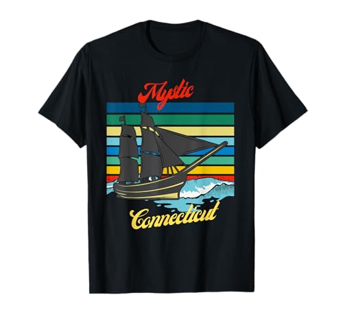 Mystic Connecticut Velero Capitán Camiseta