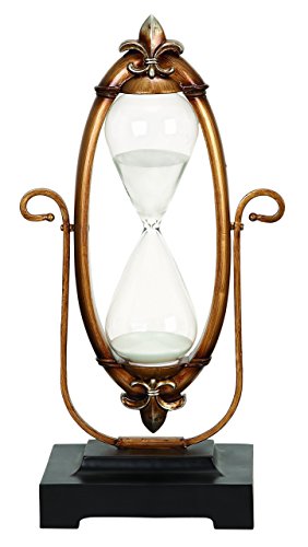 Deco 79 Polyresin Glass 60 Minutes Hourglass Unique Nautical Decor