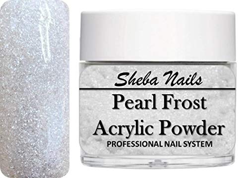 SHEBA NAILS ACRYLIC Glitter Powder 1OZ. - PEARL FROST