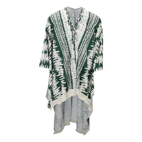 Cárdigan de capa de playa para hombre con estampado informal que protege del frío en invierno