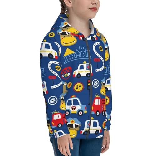Animals Rescue Team Kids Pullover Hoodies Boys Zip Up Sweatshirts Girls Athletic Clothes with Pocket4