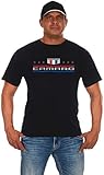 JH DESIGN GROUP Men's Chevy Camaro T-Shirt Stars & Bars Crew Neck Shirt 2 Colors (2X, Black)
