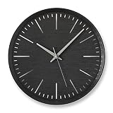 Remnos Fluct DFI 21-07 BK Lemnos Wall Clock, Fract, Analog, Natural Wood Fabric, Black