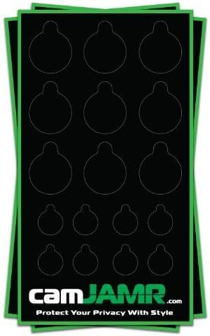 Webcam Cover/Camera Lens Covers for Online Privacy! Removable & Reusable. camJAMR Covert Pack (3 Packs - 51 Universal Black Webcam Covers.)