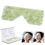 LeilaLauer Erleichterung Jade Augenmaske, Natürliche Wiederverwendbare Leila Lauer Alleviate Jade Augenmaske, grüne Jade Augenmaske für Augenringe und Schwellungen (B-L)