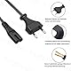 AC Power Cord Netzkabel 2 polig Cable Replacement for Brother Thermal Label Printer QL-800 QL-700 QL-600B QL-1050 QL-720NW QL-1060N QL-570 QL-580N QL-710W Stromkabel 2 Prong C7 Plug