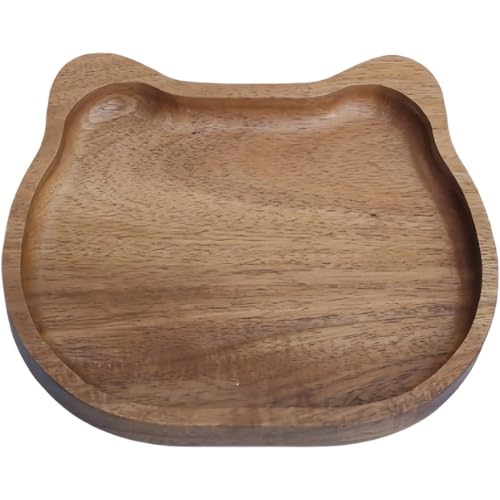 HiyyFloy Wooden Platters Cat Trays for Food Dinner Plates Wood Serving Tray Wooden Serving Platters for Home Decor, Food, Vegetables, Fruit, Charcuterie, Appetizer Serving Tray