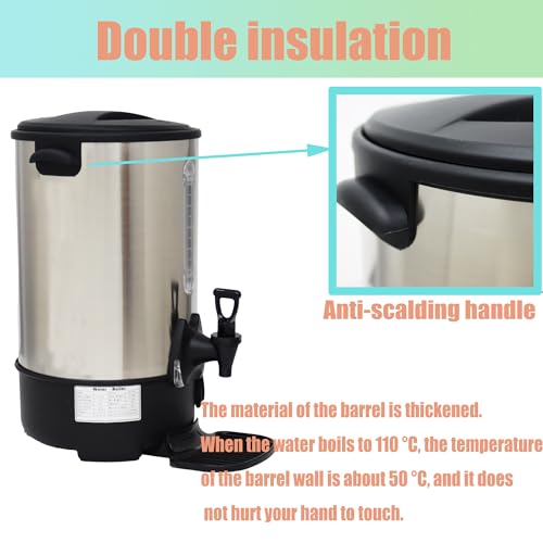 Dispensador eléctrico de agua caliente 12.9 L acero inoxidable miniatura 5