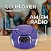 Proscan Elite Portable CD Boombox with AM/FM Radio, Auxiliary - Purple