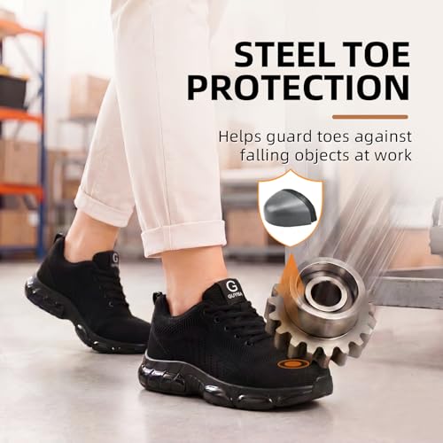 Image of Steel Toe Shoes for Women Safety Work Shoes Wear-Resistant for Warehouse