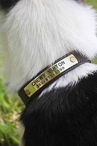 Tack Shack of Ocala Custom, Personalized Engraved Name Plate in Various Sizes With Rivets or Nails Included- Brass, Chrome, and Plastic (1/2\" H x 3.5\" W) - Thumbnail 3