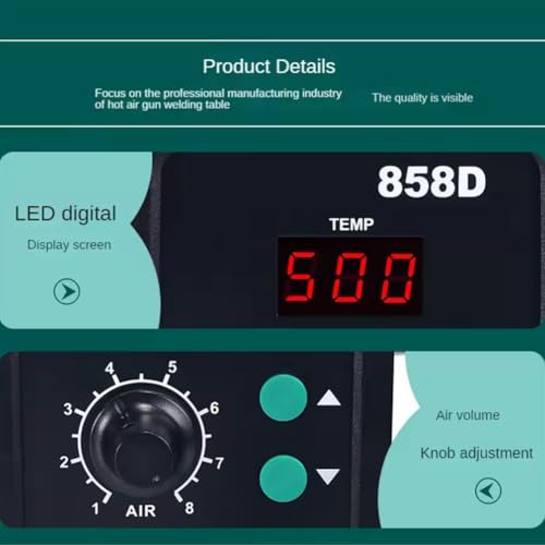Poste de soudage à air chaud 700W 220V avec affichage numérique LED