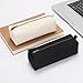 YONBEN Slim Pencil Case Pencil Holder Pouch Cotton Canvas Pencil Holder Bag (Black,Canvas)