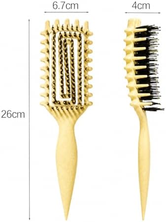 Curly Hair Brush Candybrush Curl Defining Brush for Detangling Shaping and Defining Curls for Women, Men, Wet & Dry Hair (Creamy Yellow) - 3