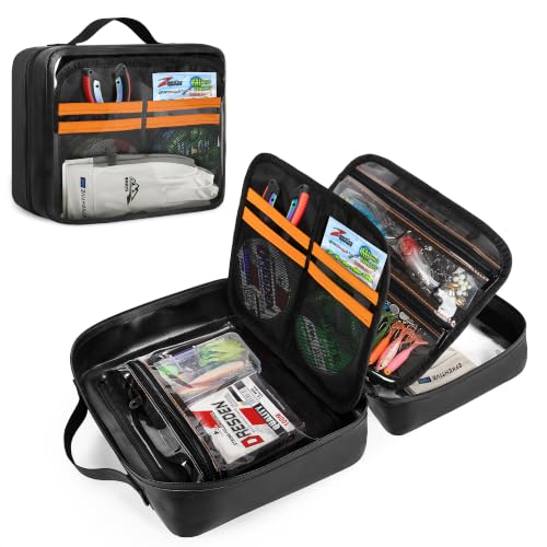 Bolsa blanda impermeable para cebos DSLEAF, bolsa para señuelos de pesca, negra miniatura 1