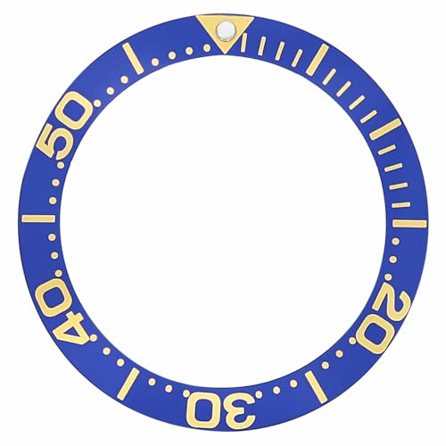Ewatchparts Bezel Insert Compatible With Invicta 8928 Pro Diver Blue Large Number Gold Font
