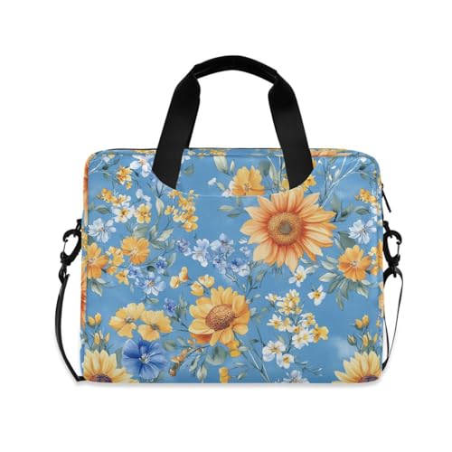 Funda para portátil de 15.6 pulg con asa y correa azul miniatura 1