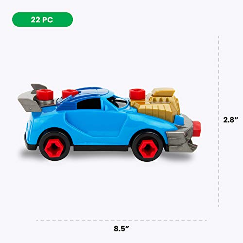 Boley Take Apart Racer - 22 Piece Kids And Toddler Take Apart Car - Toy Car Race Car Set For Boys And Girls Ages 3 And Up - Take Apart Toys For Children #TOP4